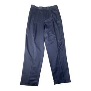 Vintage Polo Sport Ralph Lauren Women’s Navy Blue Pleated Cuff Dress Pants 14